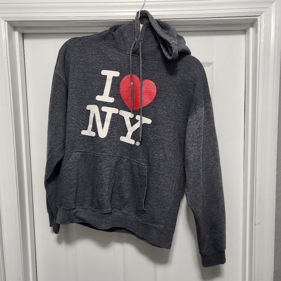 I Love NY Gray Hoodie - Picture 1 of 4
